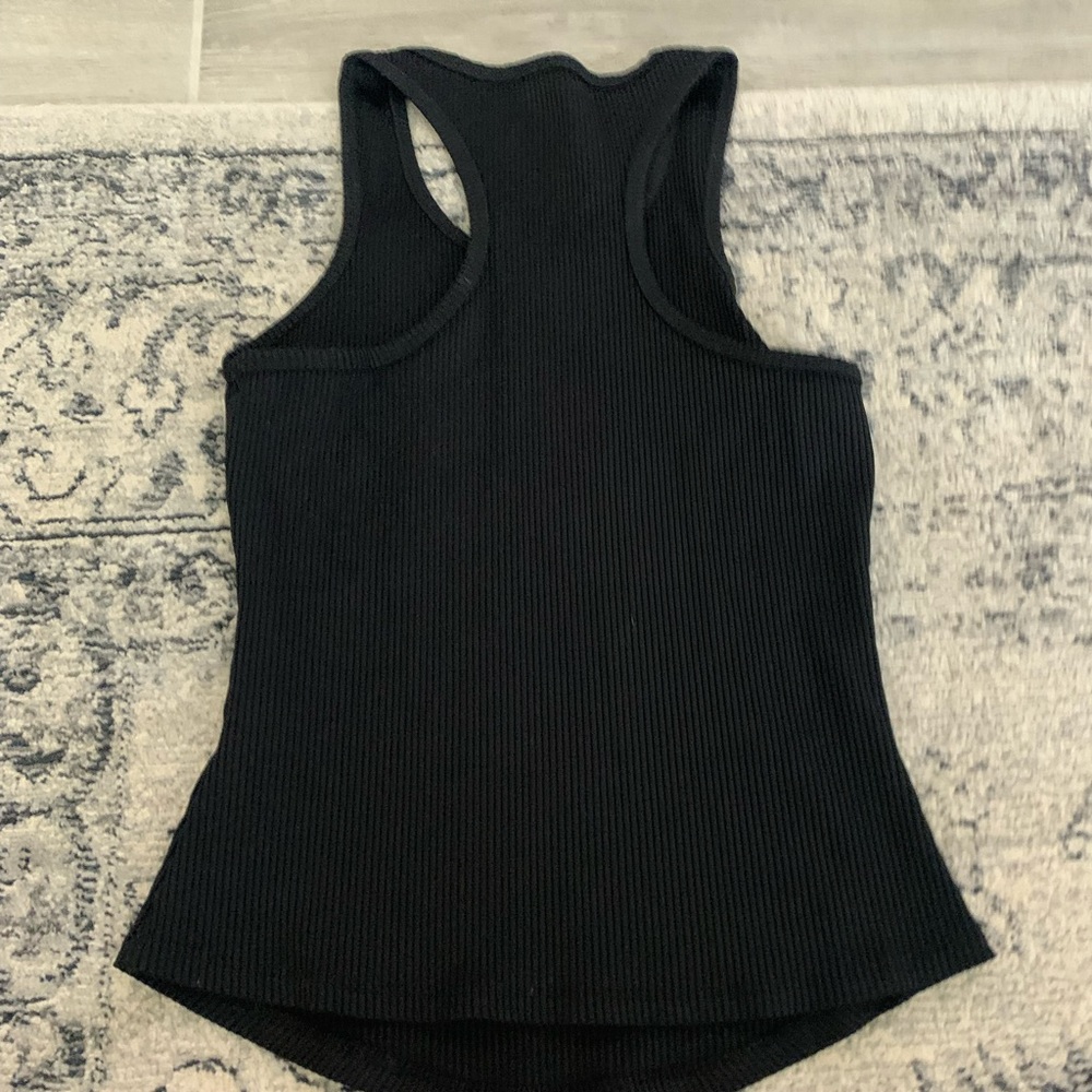 Year of Ours Ribbed Black Tank Small